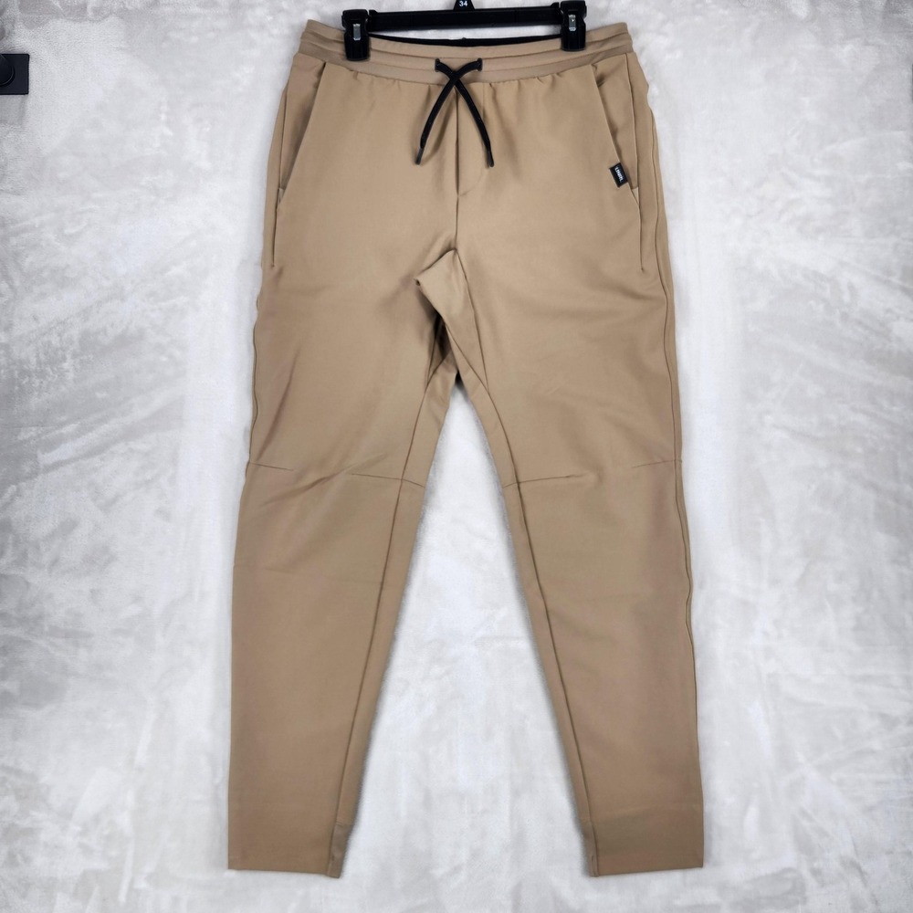 UNRL Pants Mens Medium 34x30 Beige Jogger Elastic Waist Athletic Performance